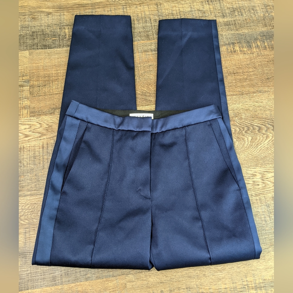 Sandro Paris blue tuxedo trouser pants